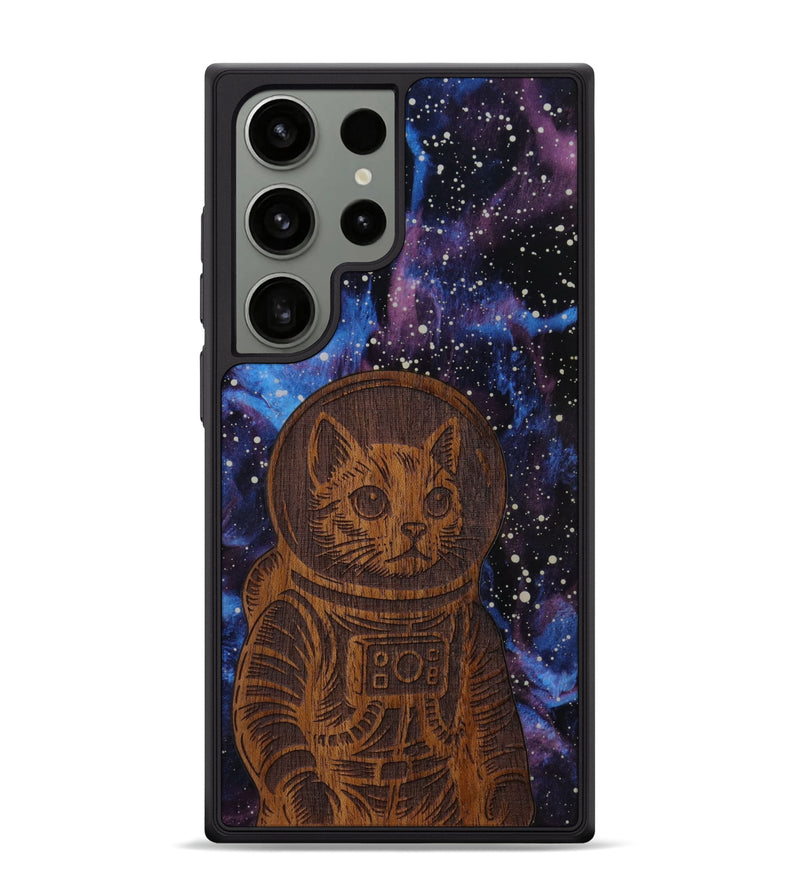 Galaxy S24 Ultra Wood Phone Case - Luna Cat (Curated)