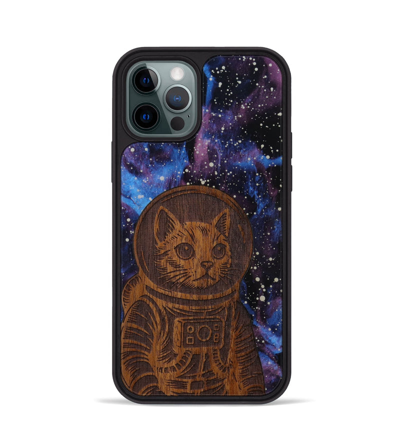 iPhone 12 Pro Wood Phone Case - Luna Cat (Curated)