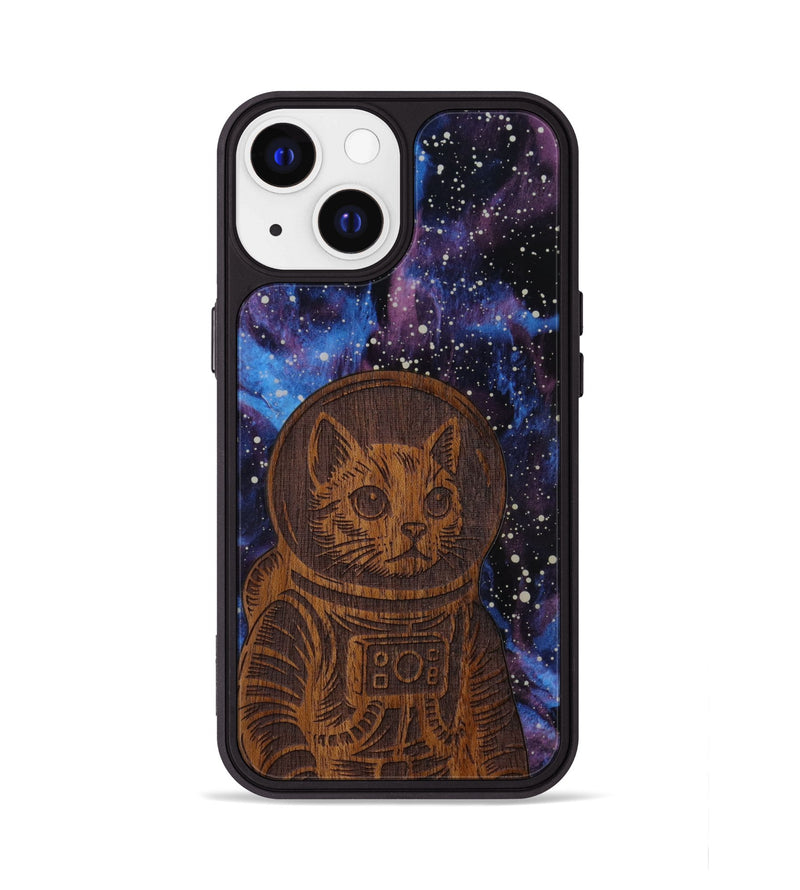 iPhone 13 Wood Phone Case - Luna Cat (Curated)