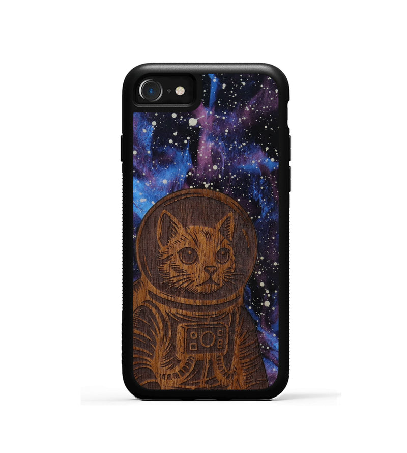 iPhone SE Wood Phone Case - Luna Cat (Curated)
