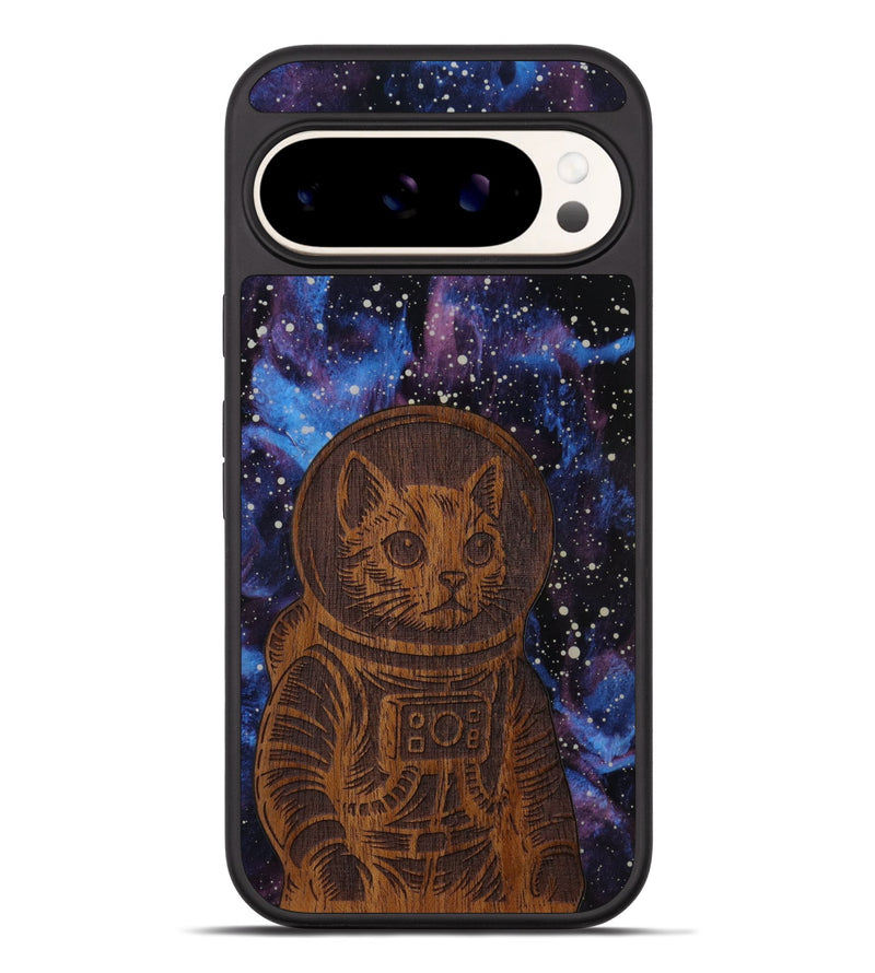 Pixel 9 Pro XL Wood Phone Case - Luna Cat (Curated)