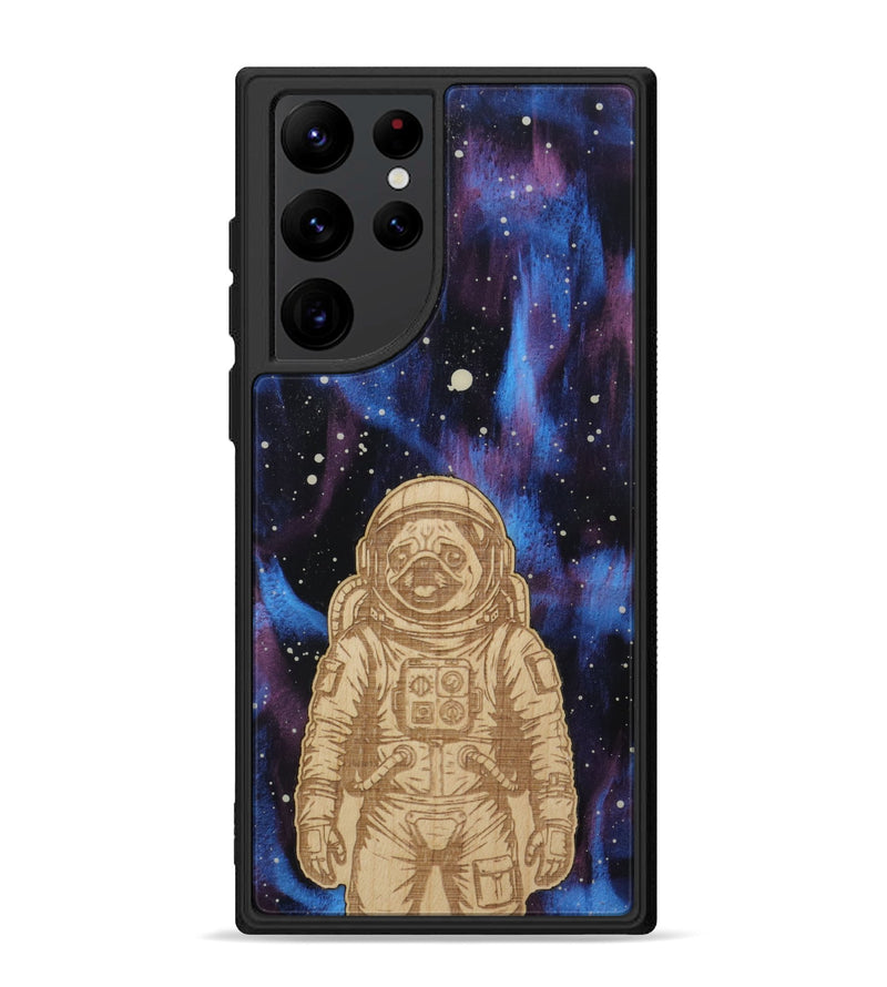 Galaxy S22 Ultra Wood Phone Case - Astro Pug (Curated)
