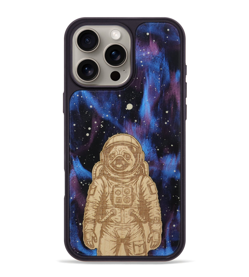 iPhone 16 Pro Max Wood Phone Case - Astro Pug (Curated)