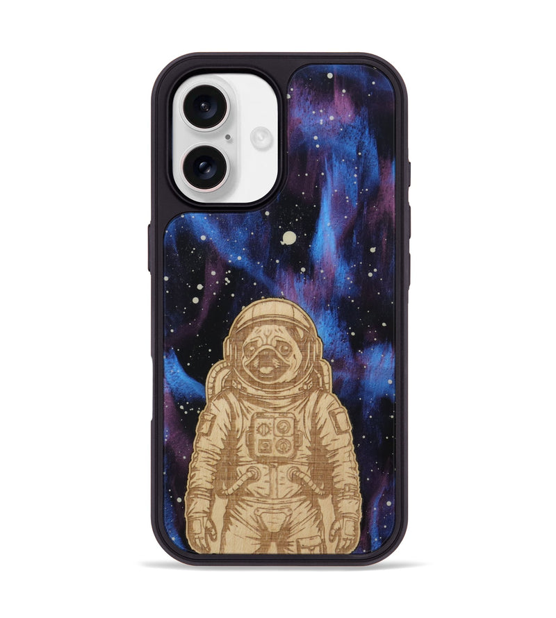 iPhone 17 Wood Phone Case - Astro Pug (Curated)