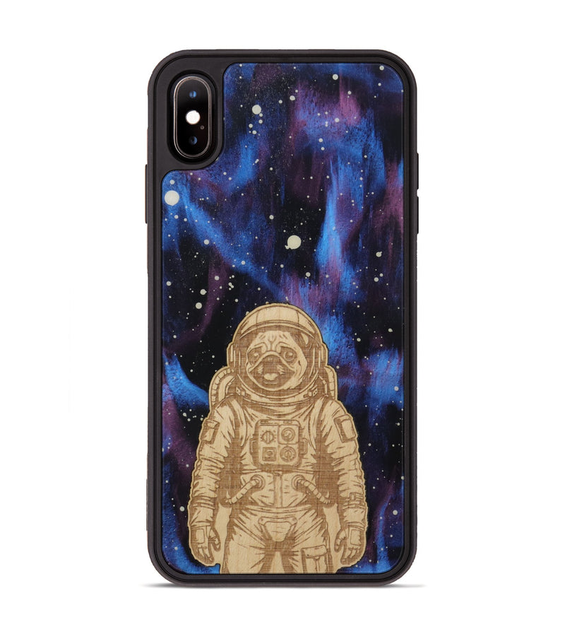 iPhone Xs Max Wood Phone Case - Astro Pug (Curated)