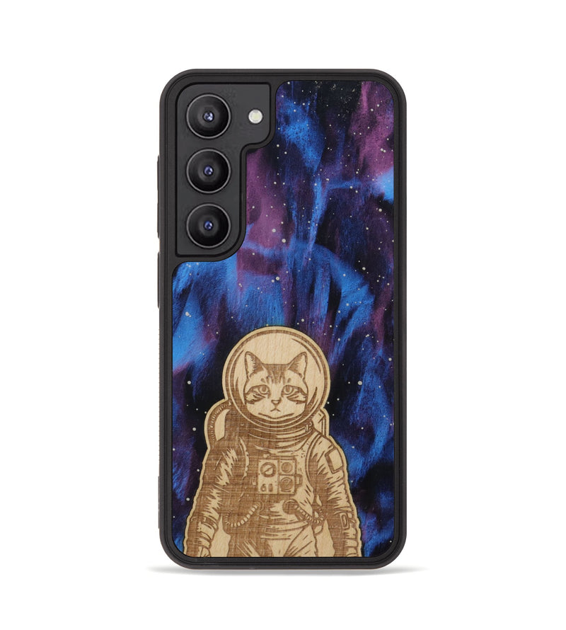 Galaxy S23 Wood Phone Case - Astro Whiskers (Curated)