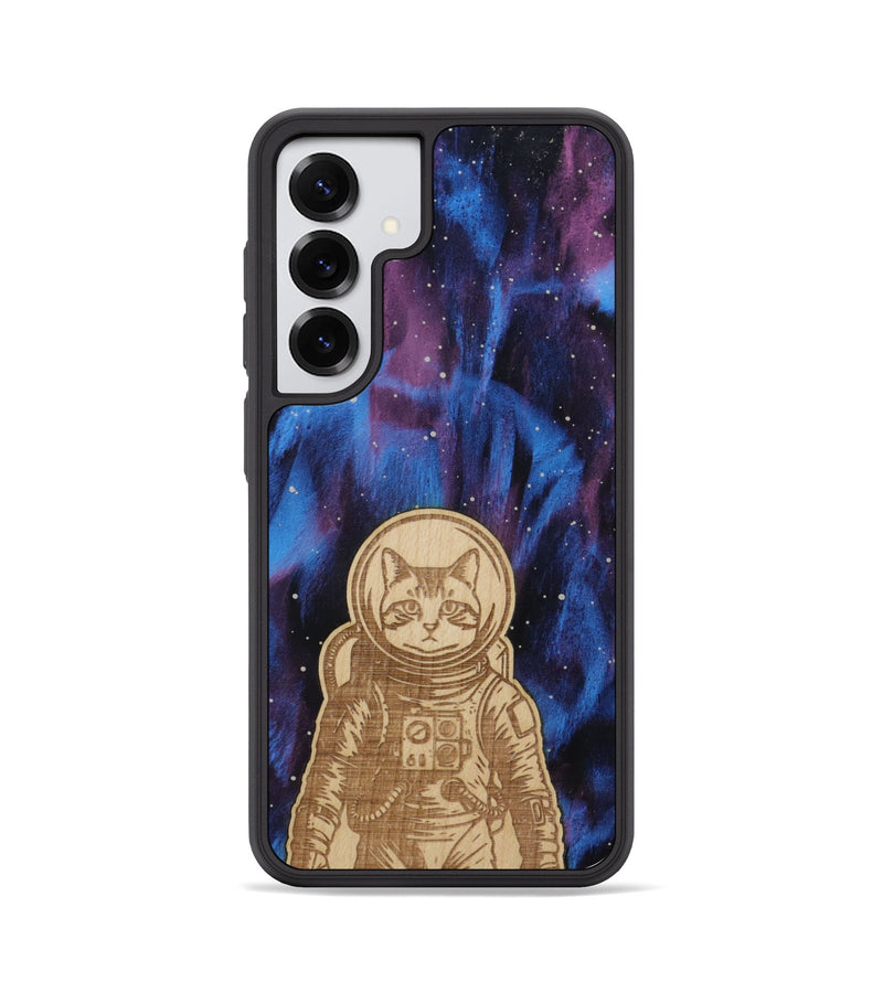 Galaxy S25 Wood Phone Case - Astro Whiskers (Curated)