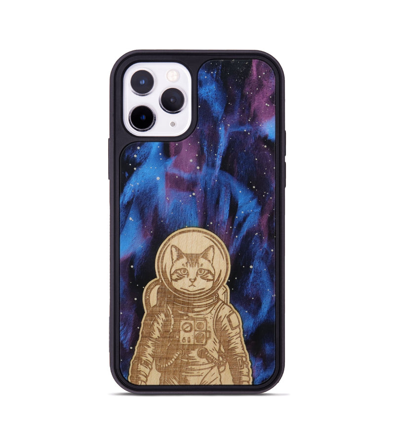 iPhone 11 Pro Wood Phone Case - Astro Whiskers (Curated)