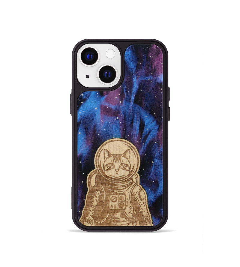 iPhone 13 mini Wood Phone Case - Astro Whiskers (Curated)