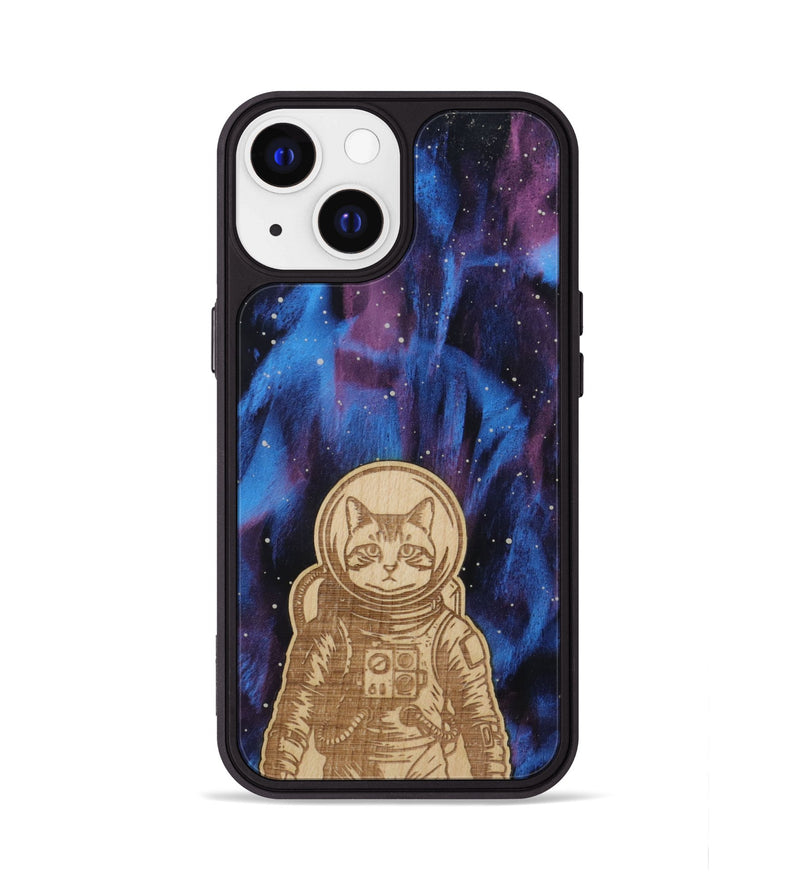 iPhone 13 Wood Phone Case - Astro Whiskers (Curated)