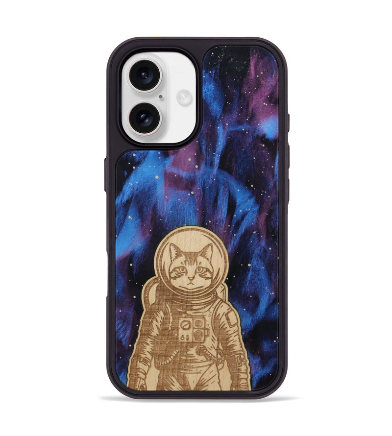 iPhone 17 Wood Phone Case - Astro Whiskers (Curated)