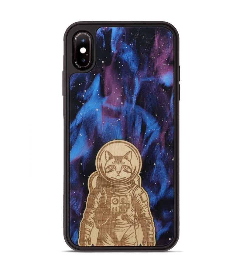 iPhone Xs Max Wood Phone Case - Astro Whiskers (Curated)