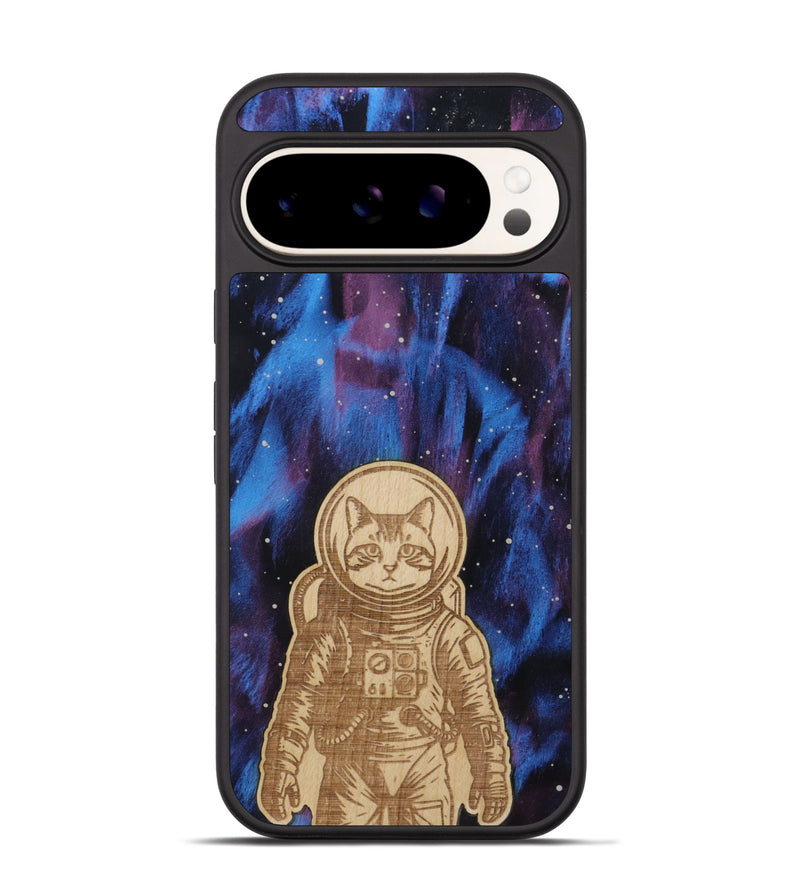 Pixel 9 Pro Wood Phone Case - Astro Whiskers (Curated)