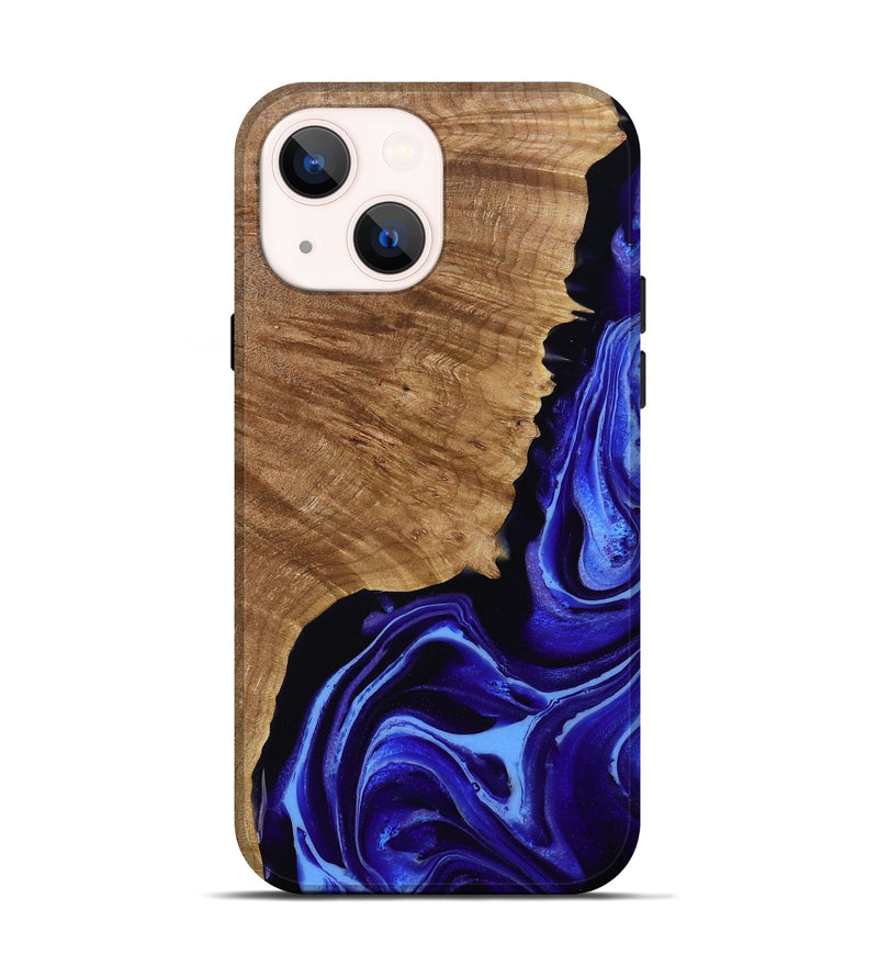 iPhone 14 Wood Live Edge Phone Case - Alecia (Purple, 789819)