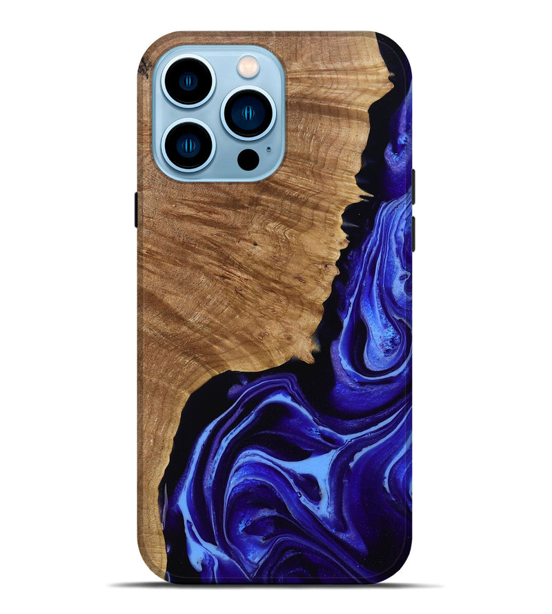 iPhone 14 Pro Max Wood Live Edge Phone Case - Alecia (Purple, 789819)