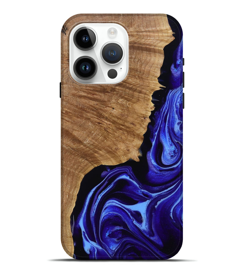 iPhone 15 Pro Max Wood Live Edge Phone Case - Alecia (Purple, 789819)