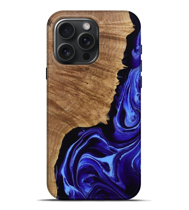 iPhone 16 Pro Max Wood Live Edge Phone Case - Alecia (Purple, 789819)