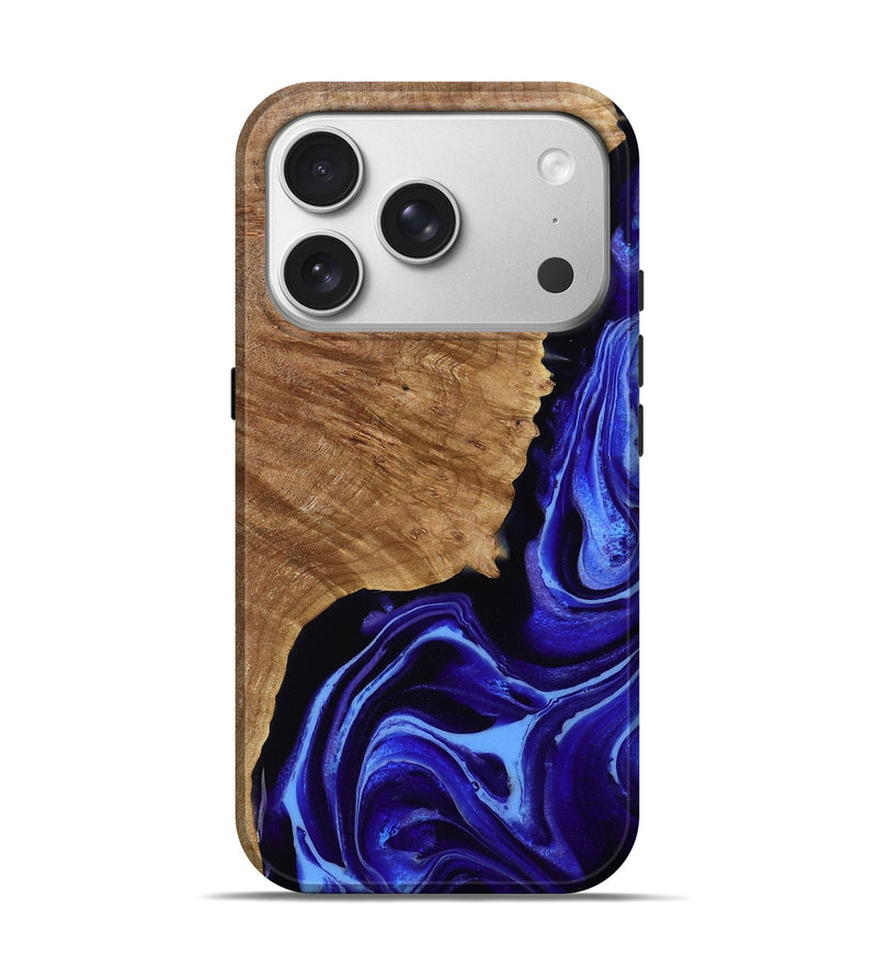 iPhone 17 Pro Wood Live Edge Phone Case - Alecia (Purple, 789819)