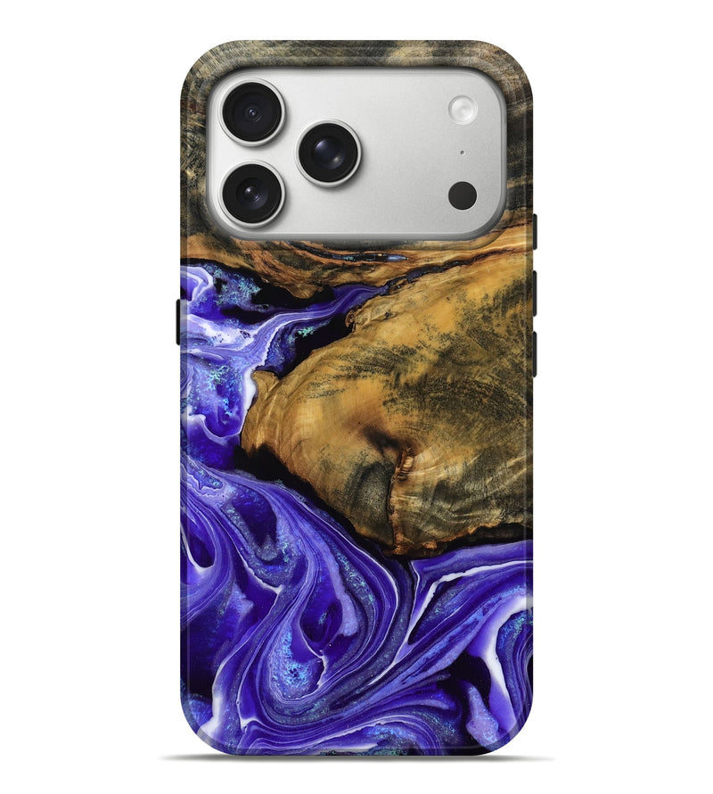 iPhone 17 Pro Max Wood Live Edge Phone Case - Emberly (Purple, 789821)