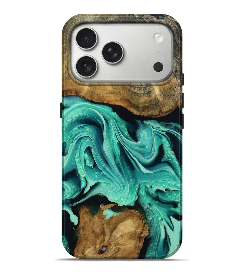 iPhone 17 Pro Max Wood Live Edge Phone Case - Atharv (Ombre, 789828)