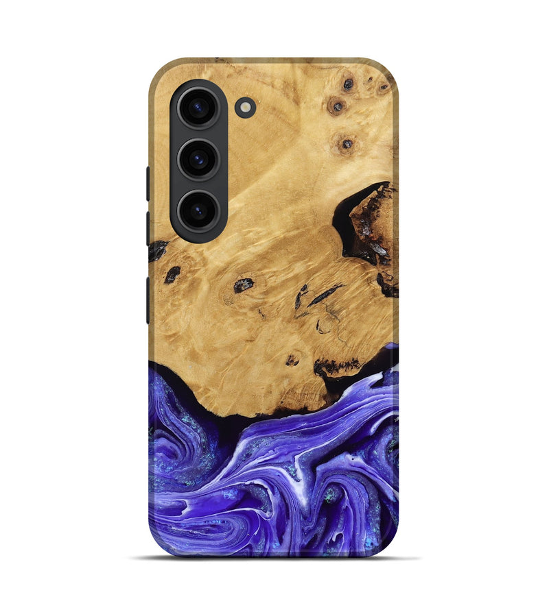 Galaxy S23 Wood Live Edge Phone Case - Luna (Purple, 789834)