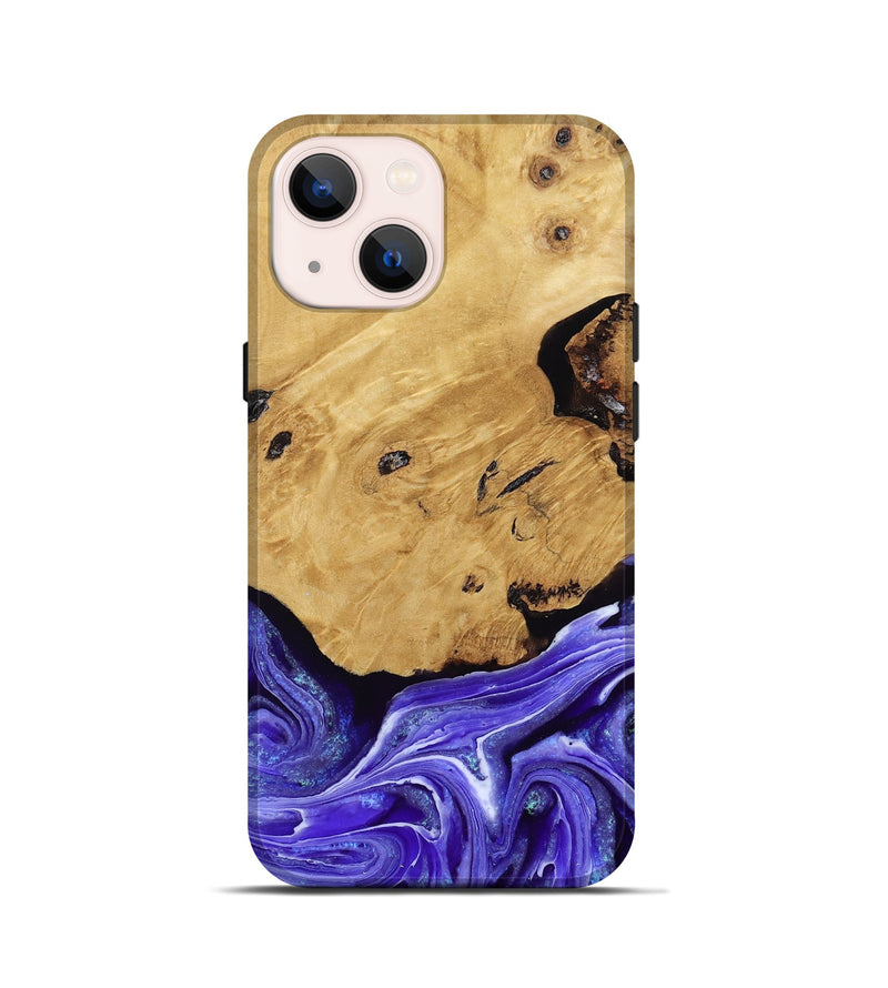 iPhone 13 mini Wood Live Edge Phone Case - Luna (Purple, 789834)