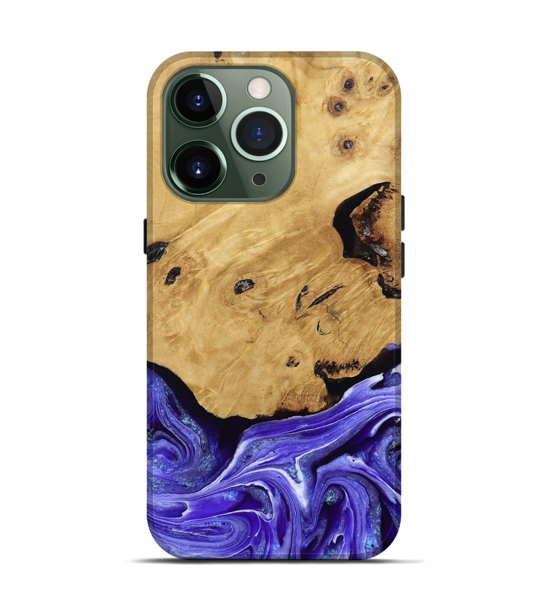 iPhone 13 Pro Wood Live Edge Phone Case - Luna (Purple, 789834)