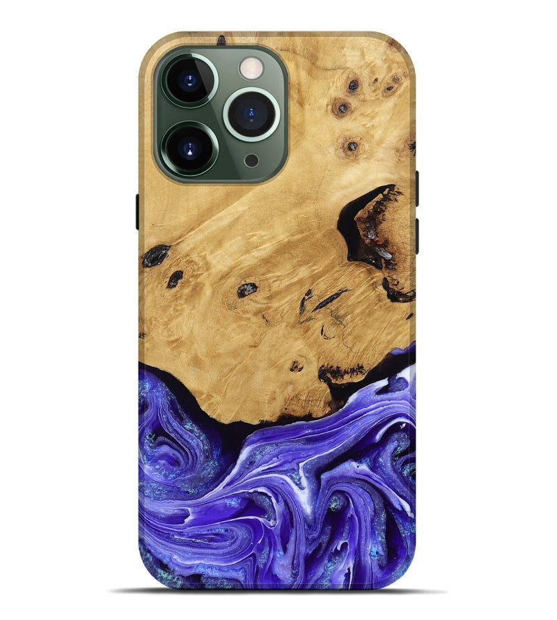 iPhone 13 Pro Max Wood Live Edge Phone Case - Luna (Purple, 789834)