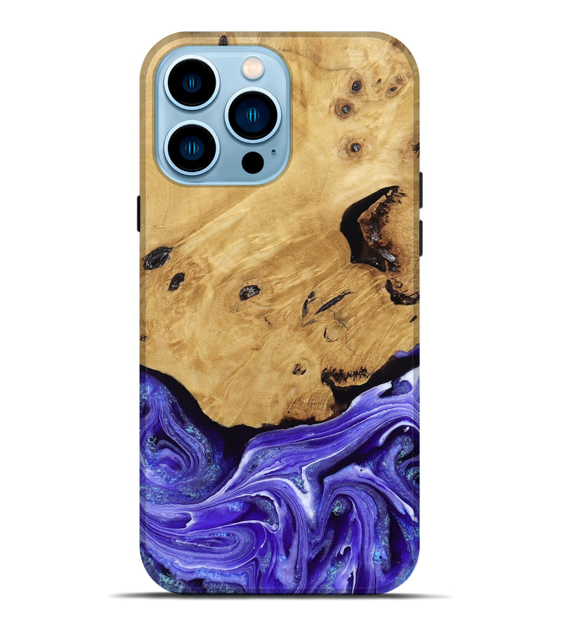 iPhone 14 Pro Max Wood Live Edge Phone Case - Luna (Purple, 789834)