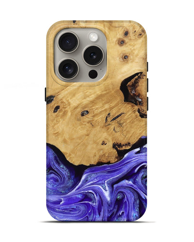iPhone 16 Pro Wood Live Edge Phone Case - Luna (Purple, 789834)