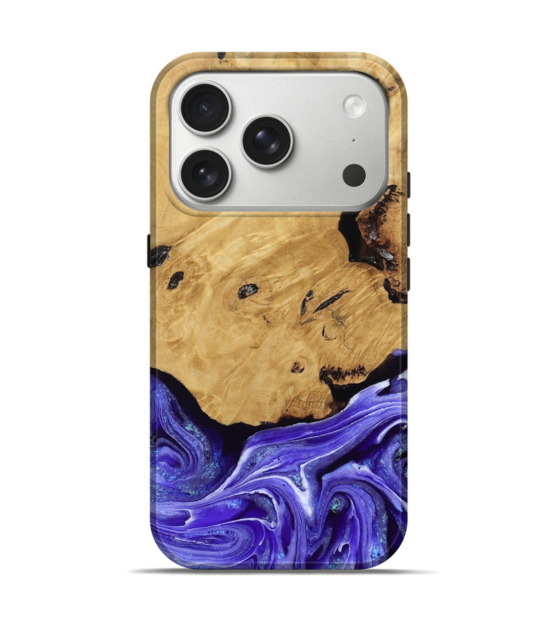 iPhone 17 Pro Wood Live Edge Phone Case - Luna (Purple, 789834)