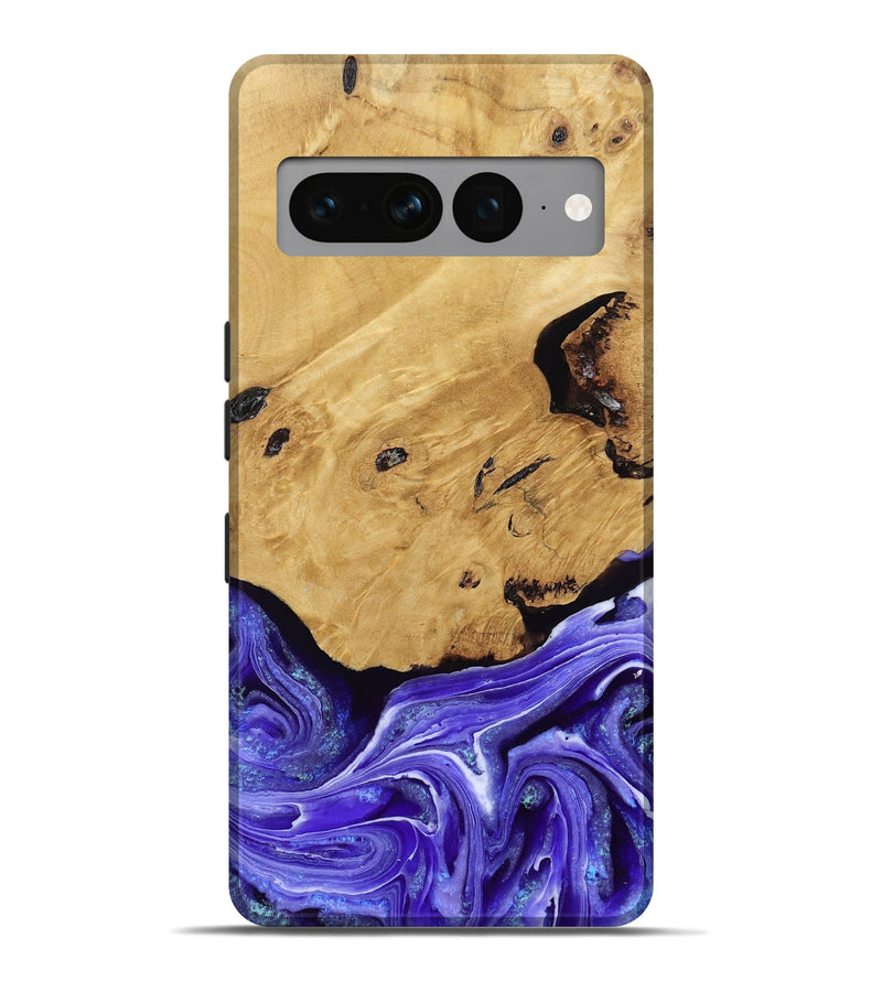 Pixel 7 Pro Wood Live Edge Phone Case - Luna (Purple, 789834)