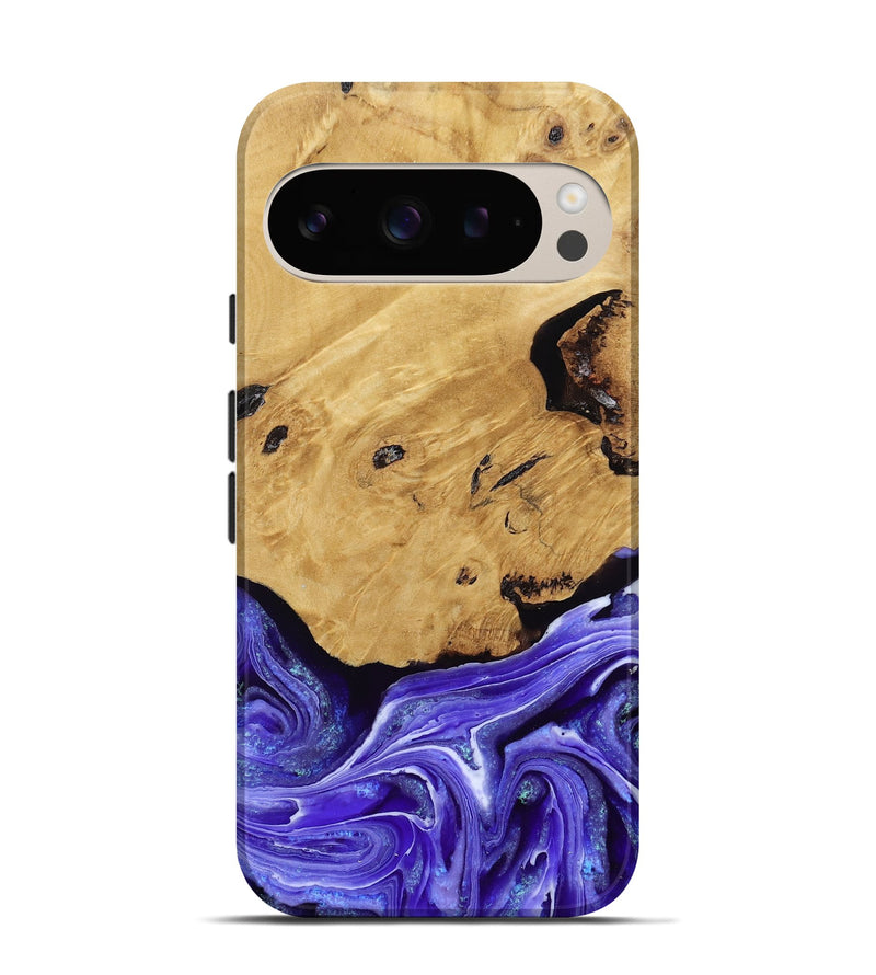 Pixel 9 Pro Wood Live Edge Phone Case - Luna (Purple, 789834)