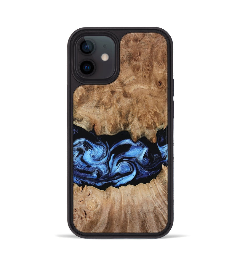 iPhone 12 Wood Phone Case - Alvah (Blue, 789950)