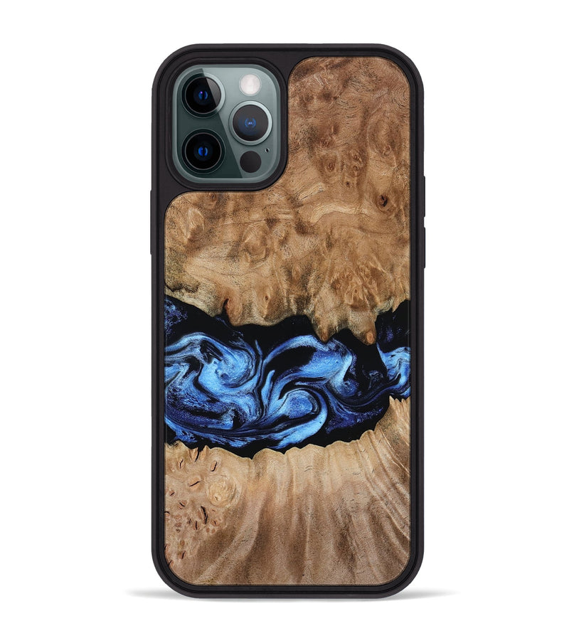 iPhone 12 Pro Max Wood Phone Case - Alvah (Blue, 789950)