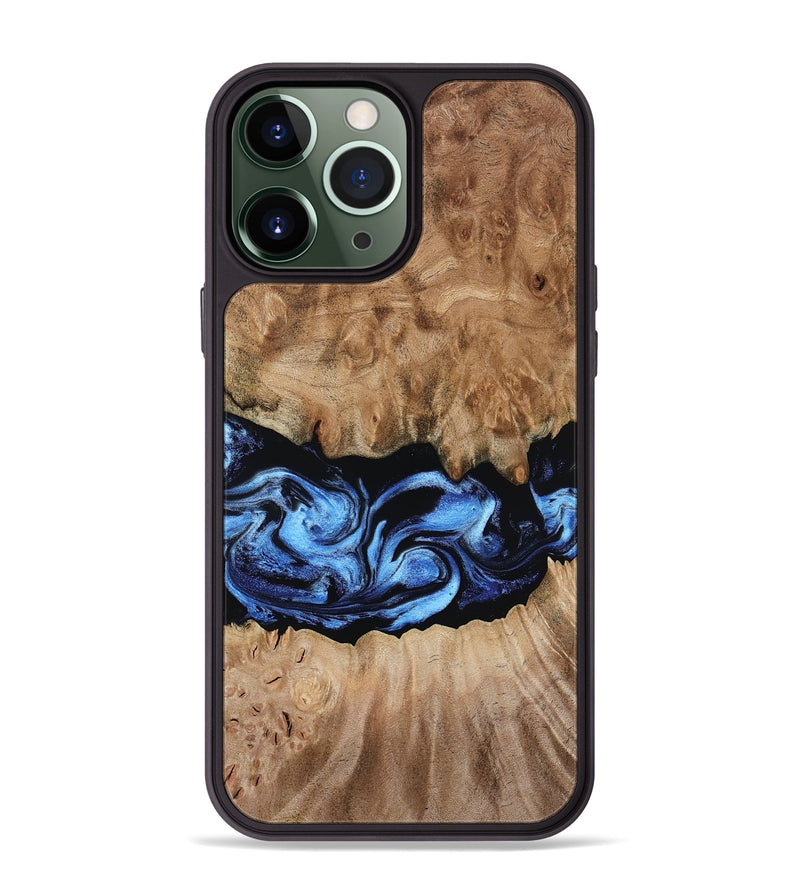 iPhone 13 Pro Max Wood Phone Case - Alvah (Blue, 789950)