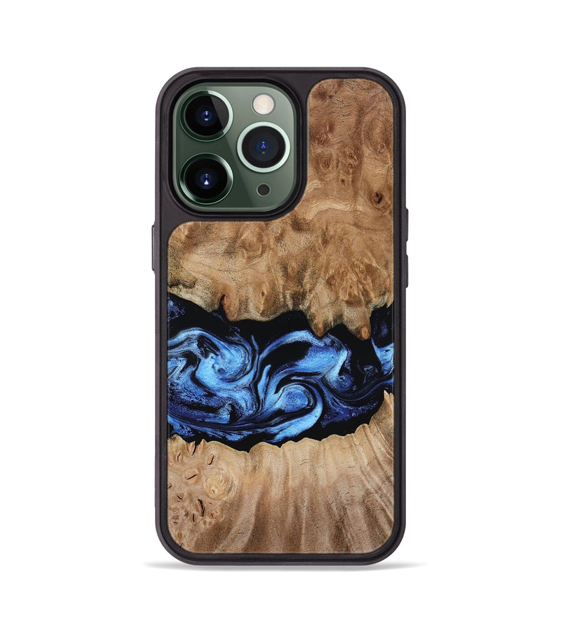iPhone 13 Pro Wood Phone Case - Alvah (Blue, 789950)
