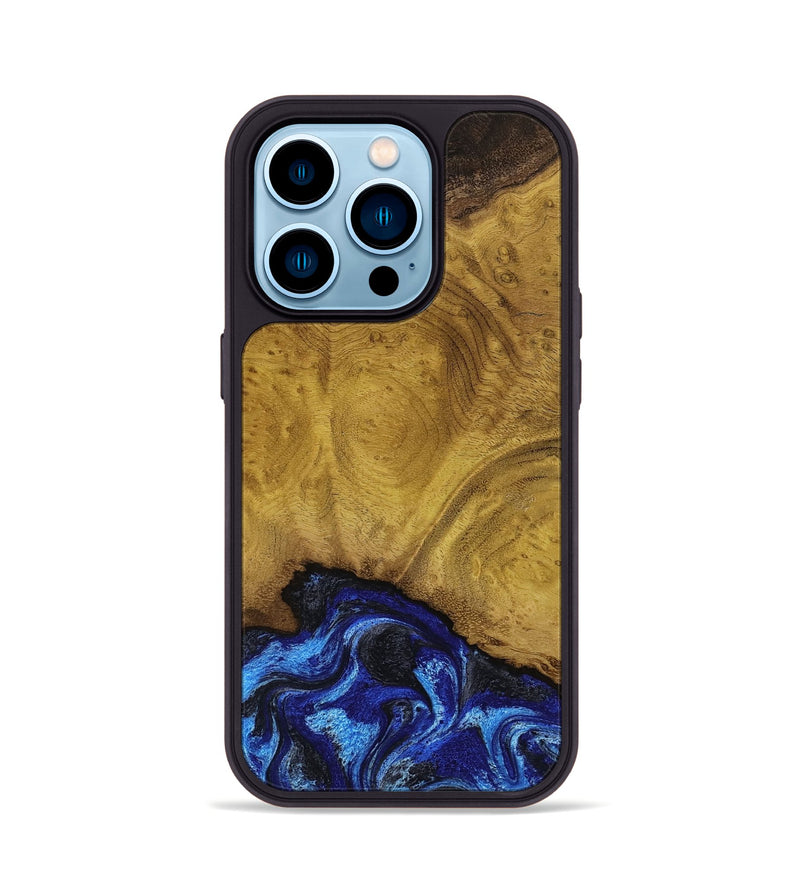 iPhone 14 Pro Wood Phone Case - Lennie (Blue, 789981)