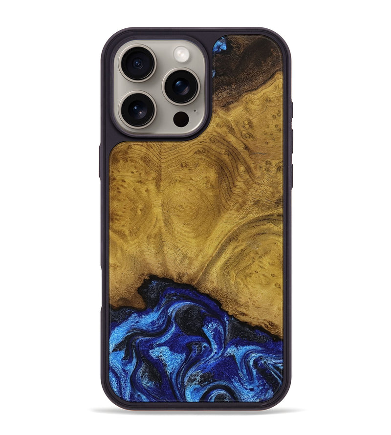 iPhone 16 Pro Max Wood Phone Case - Lennie (Blue, 789981)
