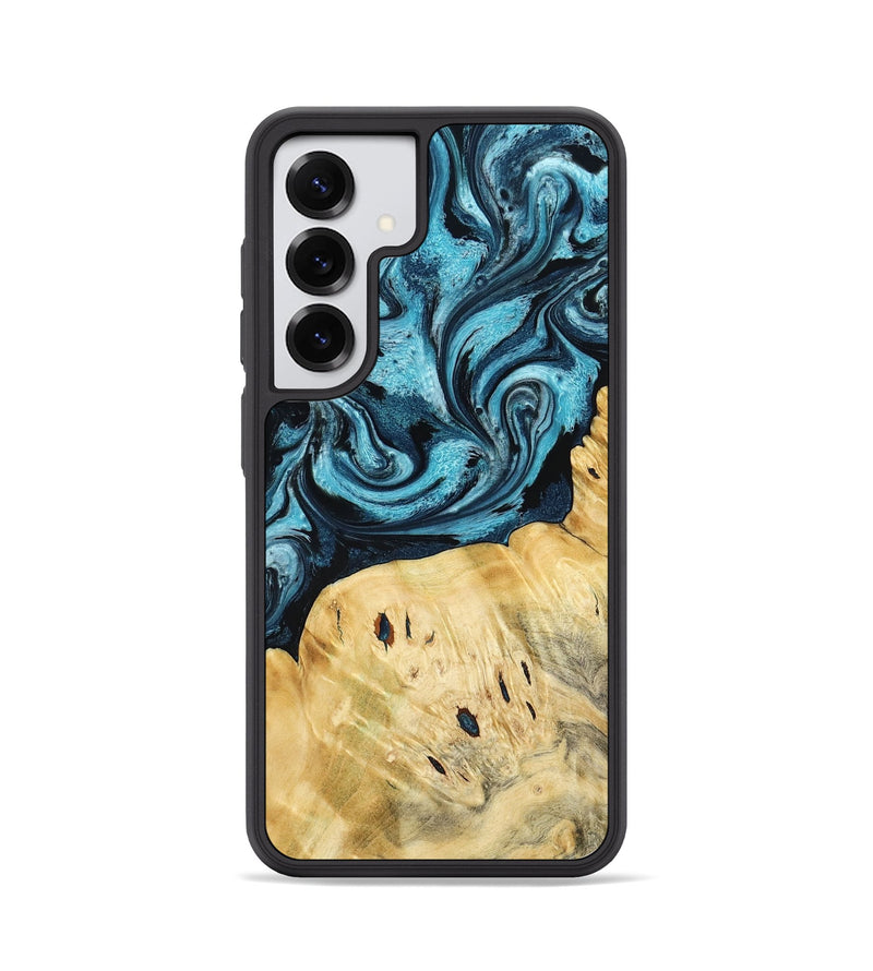 Galaxy S25 Wood Phone Case - Tosha (Blue, 789984)