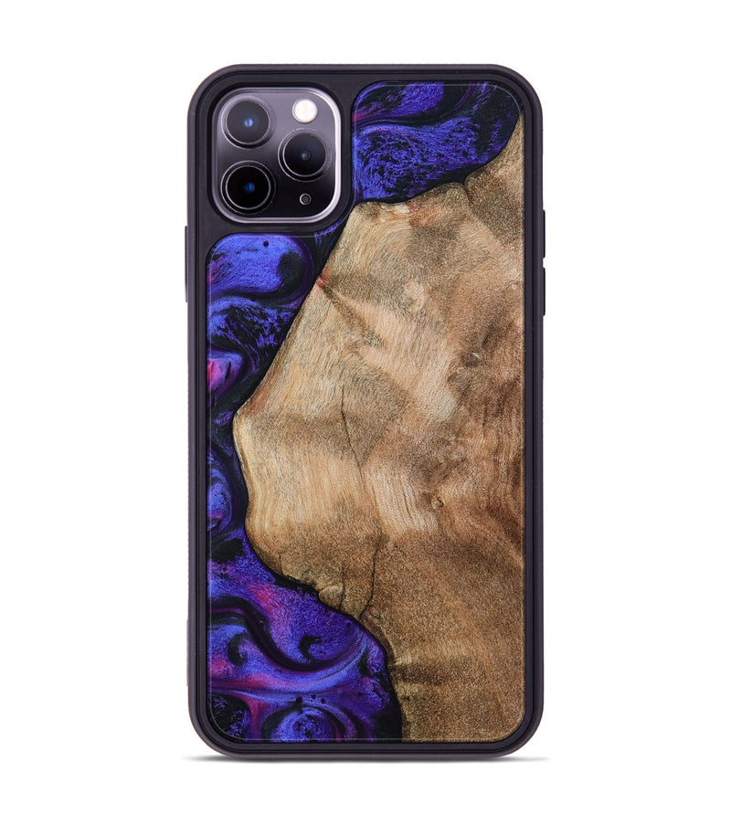 iPhone 11 Pro Max Wood Phone Case - Bertram (Purple, 790045)