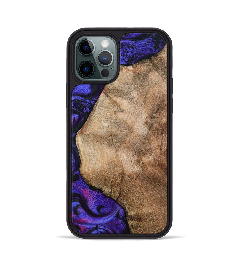 iPhone 12 Pro Wood Phone Case - Bertram (Purple, 790045)