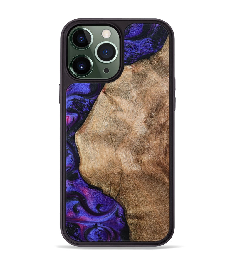 iPhone 13 Pro Max Wood Phone Case - Bertram (Purple, 790045)