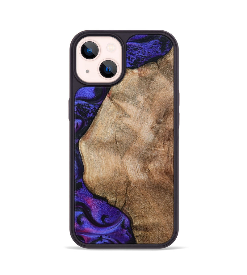 iPhone 14 Wood Phone Case - Bertram (Purple, 790045)