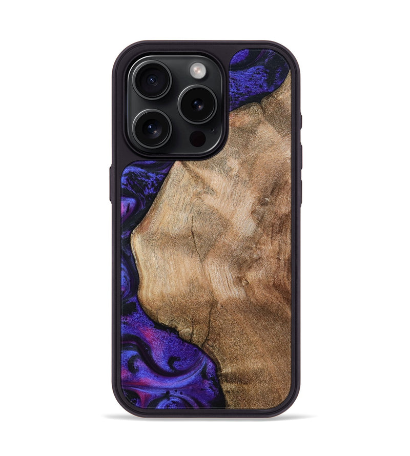 iPhone 15 Pro Wood Phone Case - Bertram (Purple, 790045)