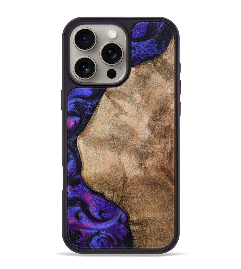 iPhone 16 Pro Max Wood Phone Case - Bertram (Purple, 790045)