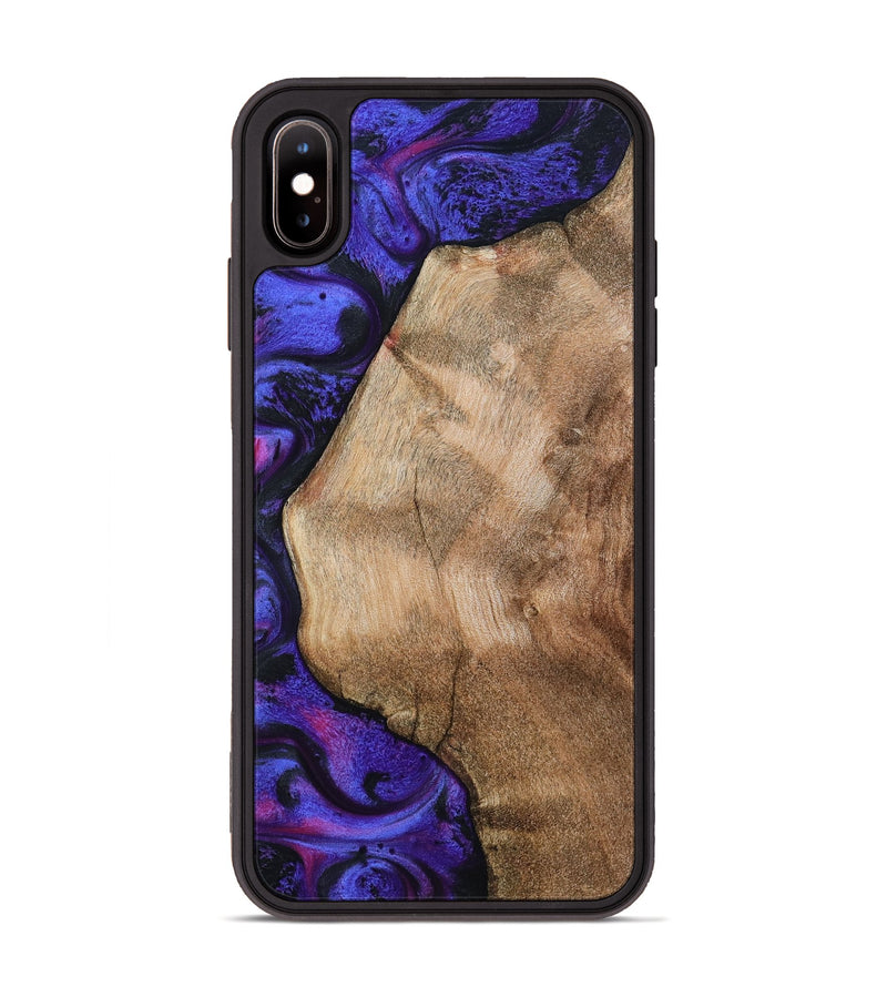 iPhone Xs Max Wood Phone Case - Bertram (Purple, 790045)