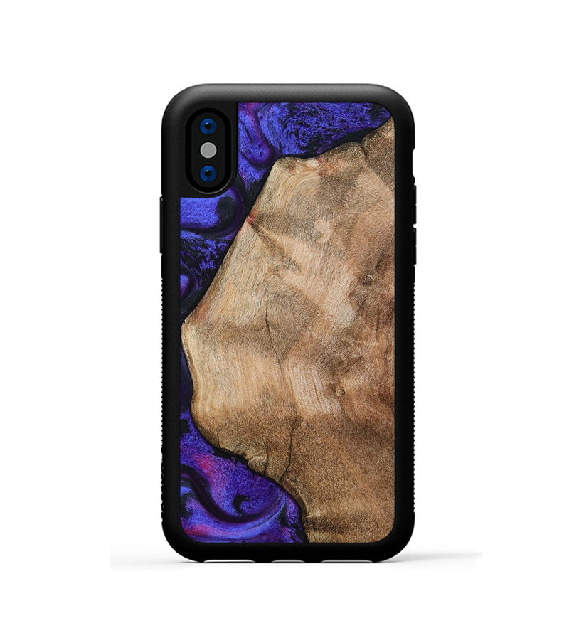 iPhone Xs Wood Phone Case - Bertram (Purple, 790045)