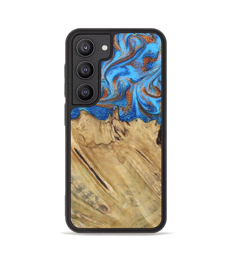 Galaxy S23 Wood Phone Case - Roland (Teal & Gold, 790062)