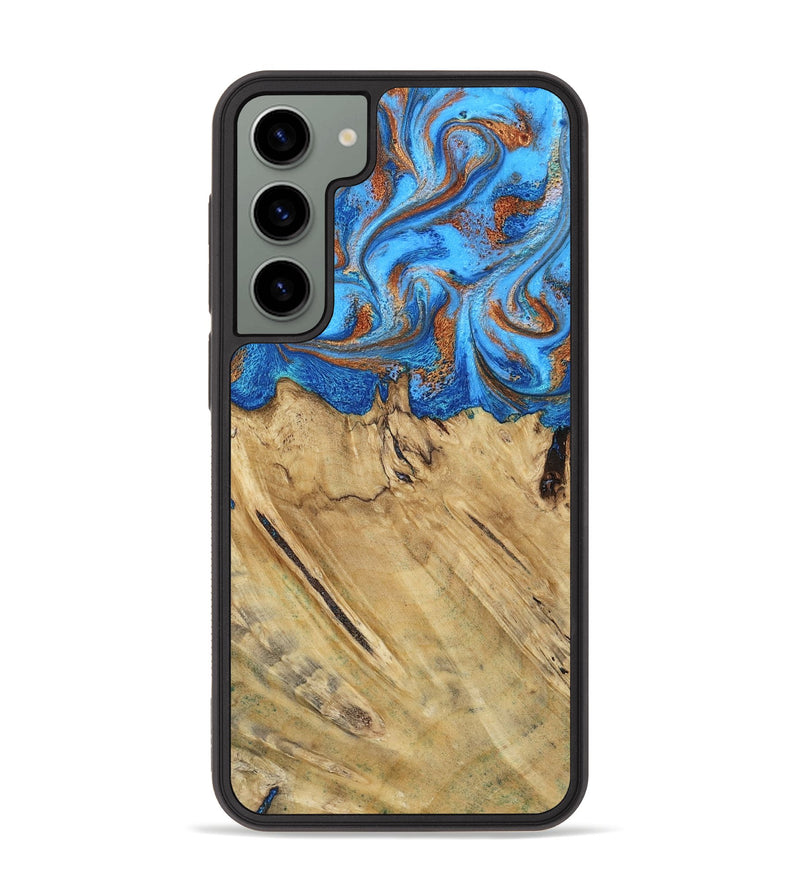 Galaxy S23 Plus Wood Phone Case - Roland (Teal & Gold, 790062)